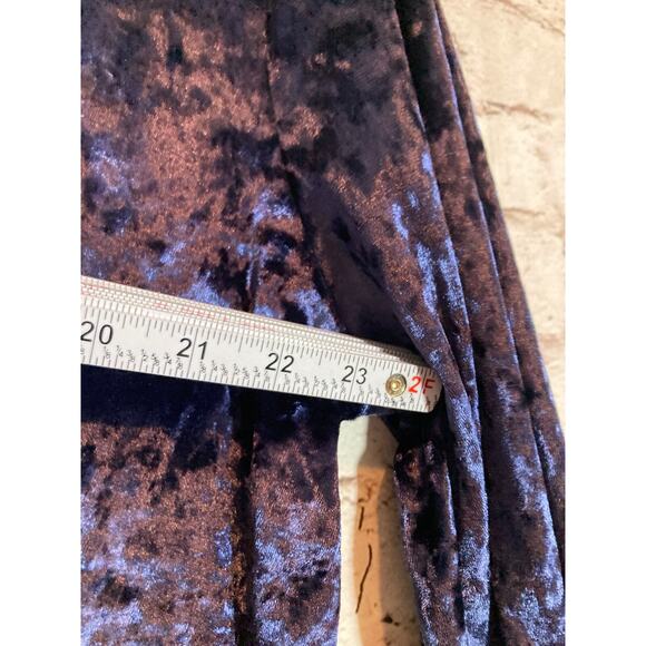 Slinky Brand Top Womens 2X Midnight Blue Crushed Velvet Pullover Tunic Stretch - Picture 8 of 13
